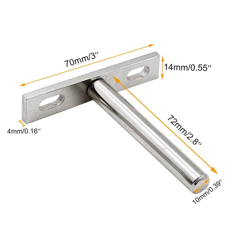 Luomorgo 4 Pcs 3 Inch Floating Shelf Bracket Blind Shelf Bracket Hidden Brackets for Floating Wood Shelves - Screws and Wall Plugs Included - Image 2